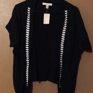 Madison Hill Black & White Short Sleeve Sweater